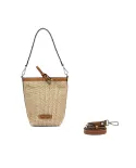 Gianni Chiarini Borsa secchiello in paglia Vanessa Beige