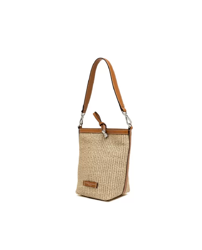 Gianni Chiarini Borsa secchiello in paglia Vanessa Beige