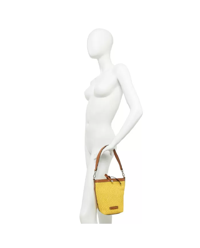 Gianni Chiarini Borsa secchiello in paglia Vanessa Beige