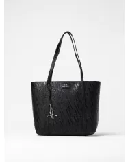 Armani Exchange Shopping bag logata Nero