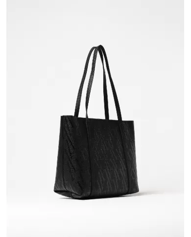 Armani Exchange Shopping bag logata Nero