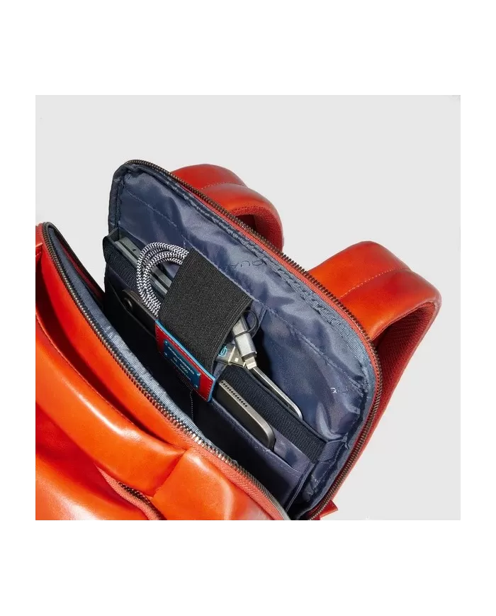 Piquadro Zaino porta pc 14" Blue square Mogano