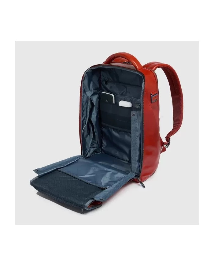 Piquadro Zaino porta pc 14" Blue square Mogano