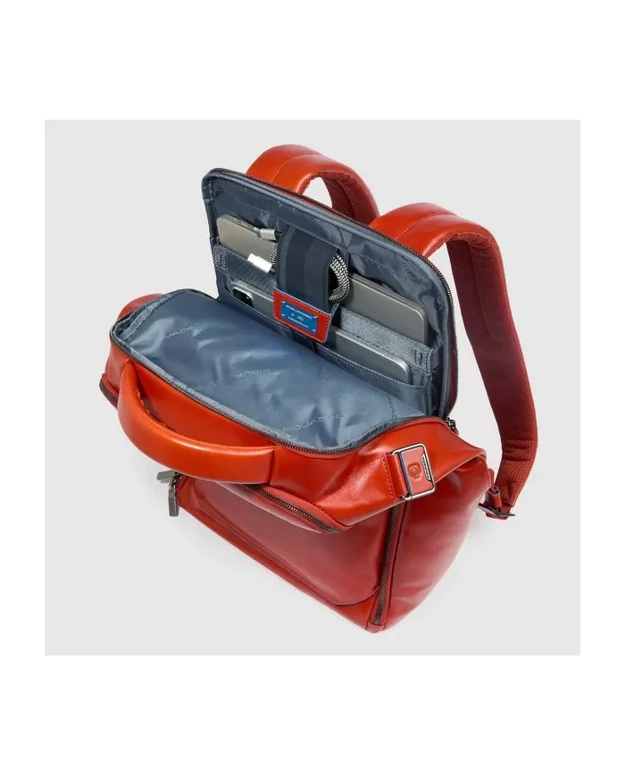 Piquadro Zaino porta pc 14" Blue square Mogano