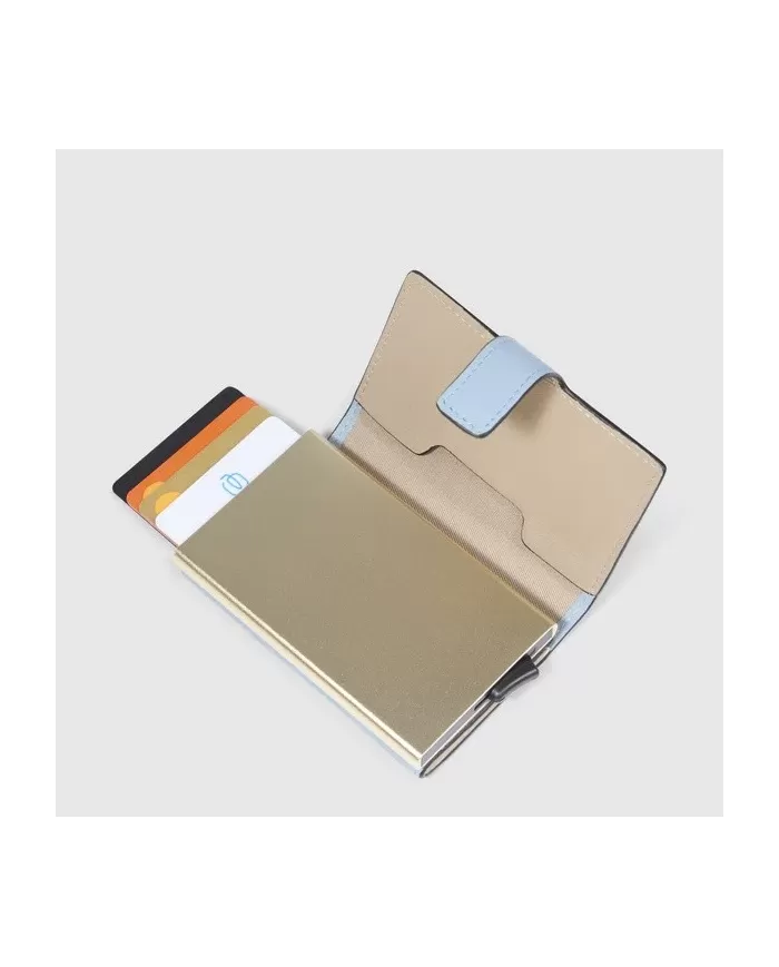 Piquadro Porta carte credito e banconote Circle W92 Azzurro/Multicolor