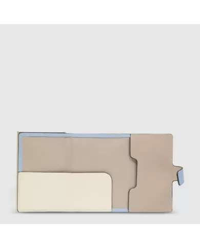 Piquadro Porta carte credito e banconote Circle W92 Azzurro/Multicolor