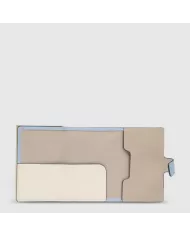 Piquadro Porta carte credito e banconote Circle W92 Azzurro/Multicolor