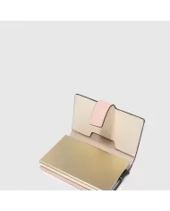 Piquadro Porta carte credito e banconote Circle W92 Rosa/Bianco