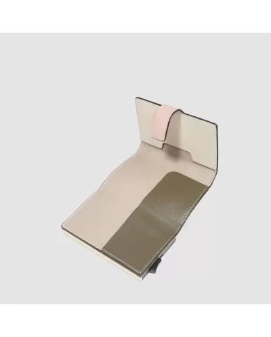 Piquadro Porta carte credito e banconote Circle W92 Rosa/Bianco