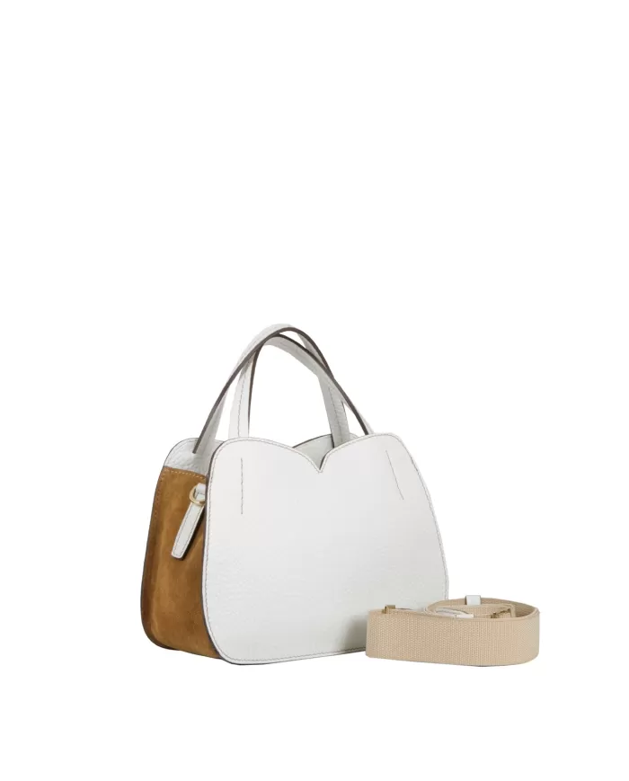 Loristella Borsa a mano piccola Irma Bianco/Cuoio Loristella Borsa a mano piccola Irma Bianco/Cuoio