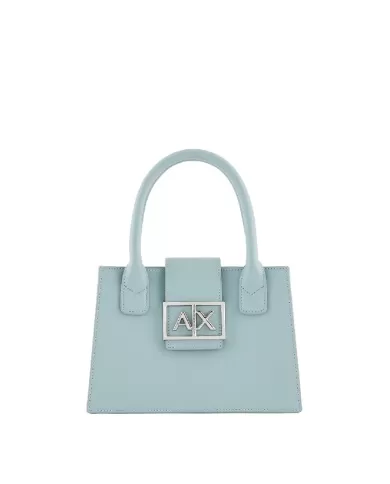 Armani Exchange Borsa a mano piccola Celeste