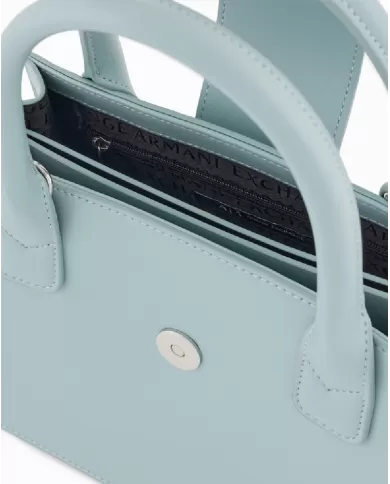 Armani Exchange Borsa a mano piccola Celeste