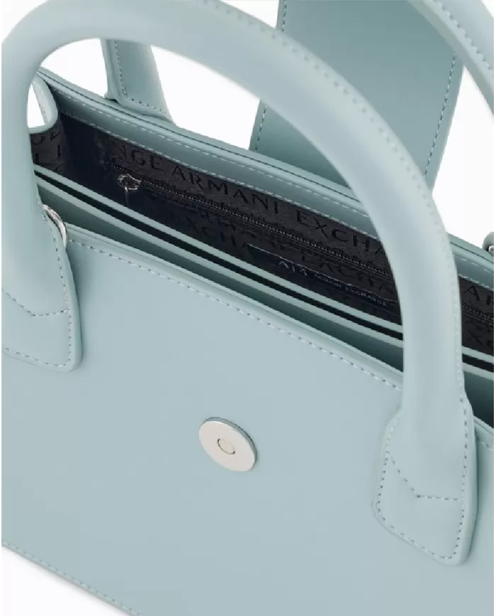 Armani Exchange Borsa a mano piccola Celeste