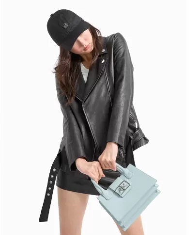 Armani Exchange Borsa a mano piccola Celeste