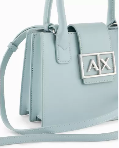 Armani Exchange Borsa a mano piccola Celeste