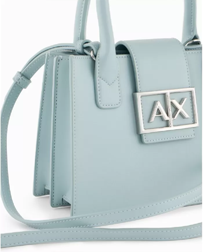 Armani Exchange Borsa a mano piccola Celeste