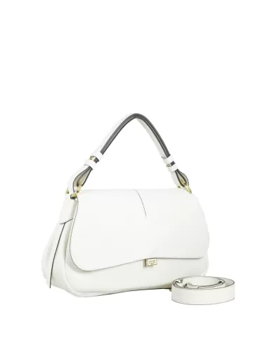 Loristella Borsa a tracolla in pelle Clea Bianco