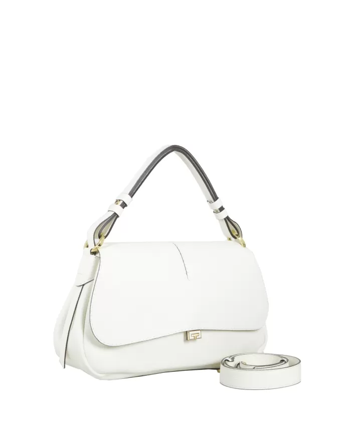 Loristella Borsa a tracolla in pelle Clea Bianco
