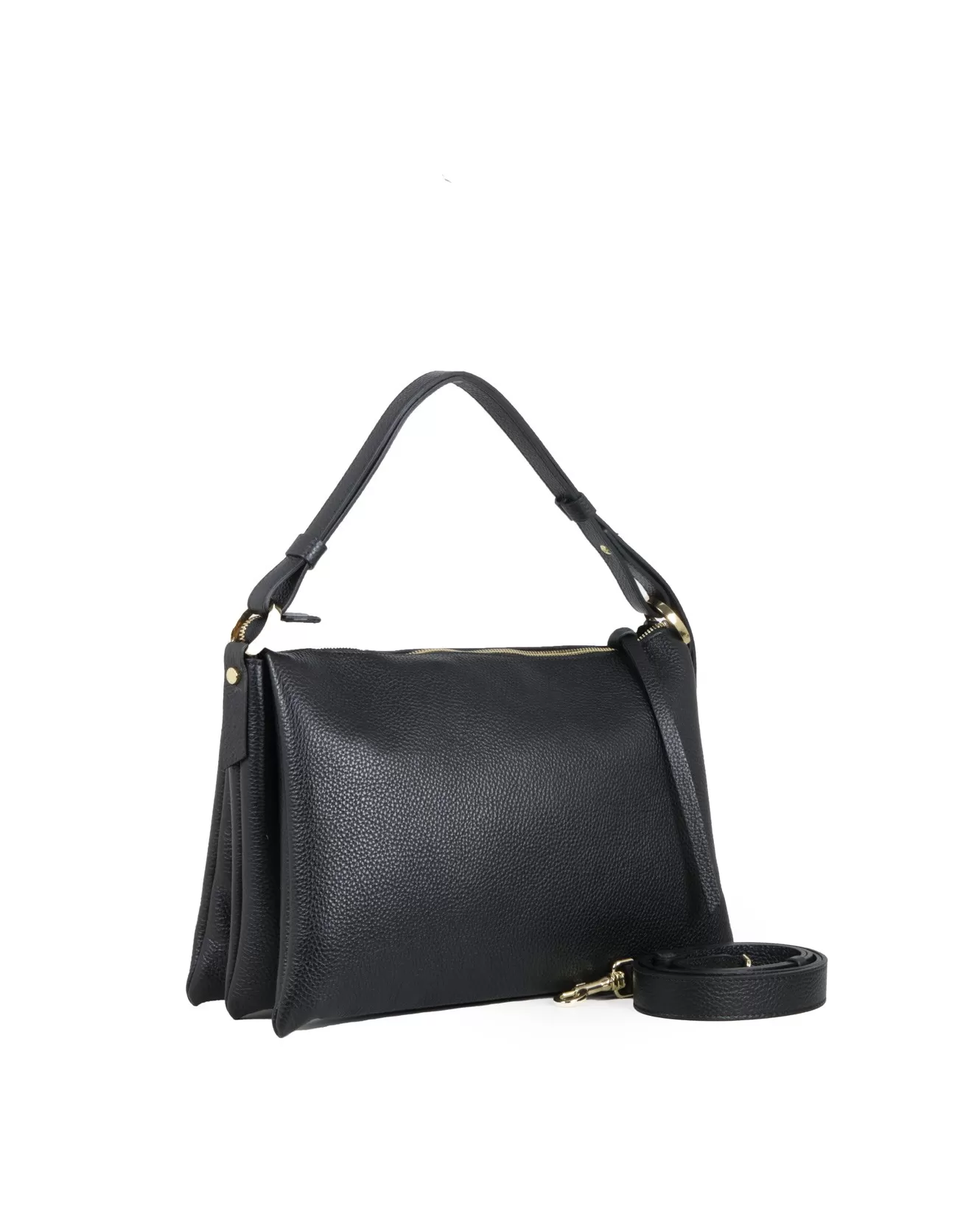 Loristella Borsa in pelle a tracolla Kim Nero - Foto 3 di 5
