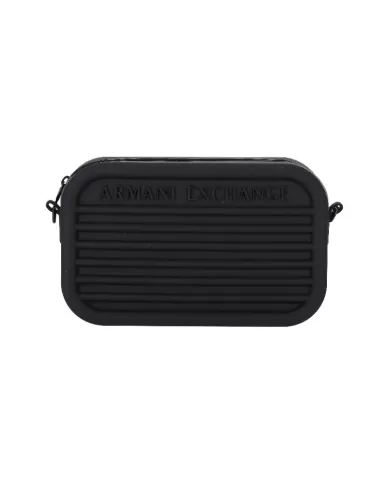 Armani Exchange Tracolla in silicone Nero