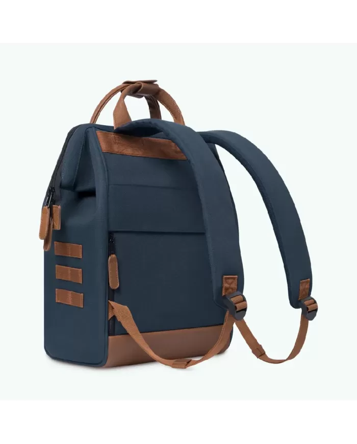 CABAIA Zaino Medio cordura Chicago Blu/Cuoio