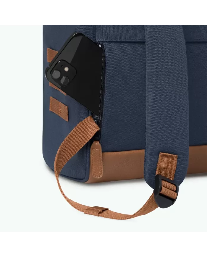 CABAIA Zaino Medio cordura Chicago Blu/Cuoio