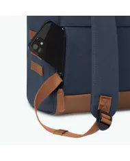 CABAIA Zaino Medio cordura Chicago Blu/Cuoio
