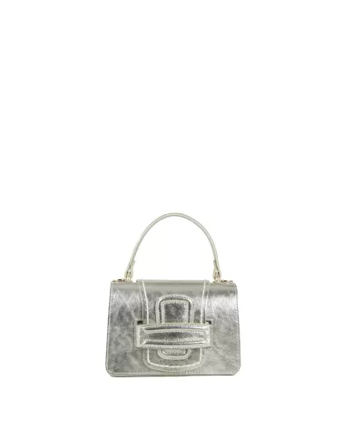Visona Borsa piccola laminata Linda Platino