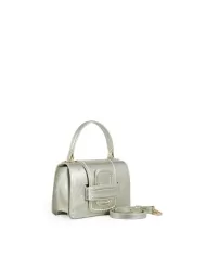 Visona Borsa piccola laminata Linda Platino