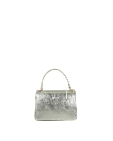 Visona Borsa piccola laminata Linda Platino