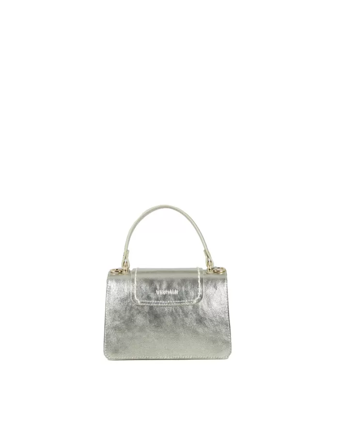 Visona Borsa piccola laminata Linda Platino