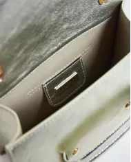 Visona Borsa piccola laminata Linda Platino