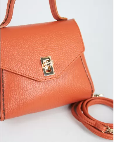 Visona Borsa bandoliera in pelle Platino