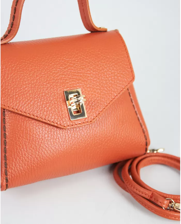 Visona Borsa bandoliera in pelle Platino