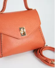 Visona Borsa bandoliera in pelle Platino