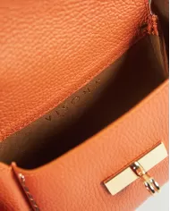 Visona Borsa bandoliera in pelle Platino