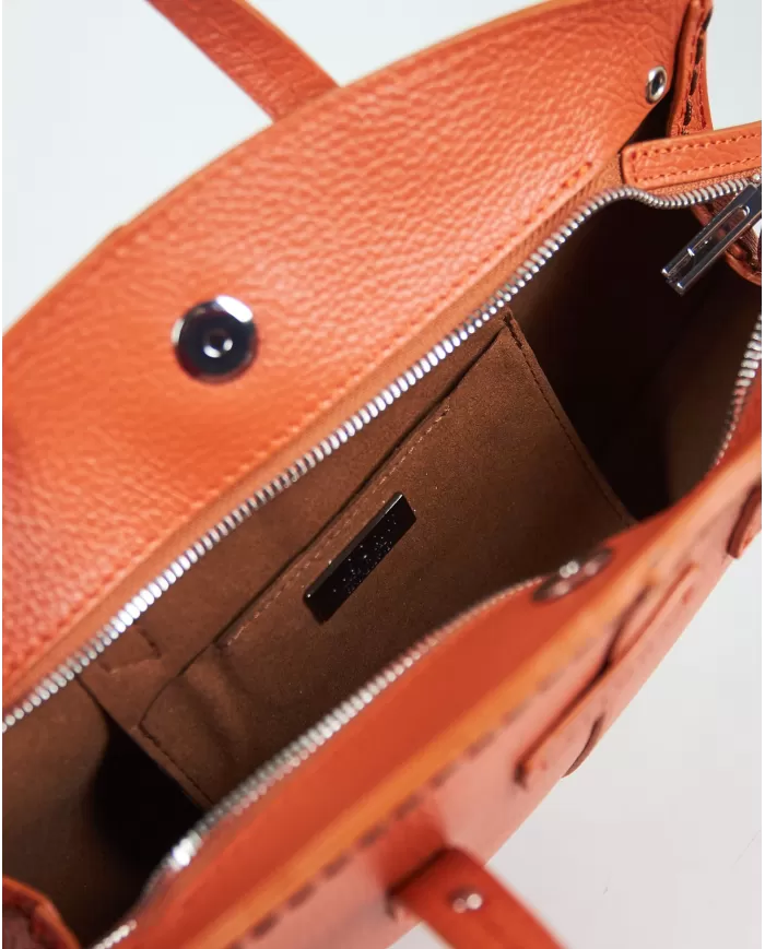 Visona Borsa a mano media Sunrise Cipria