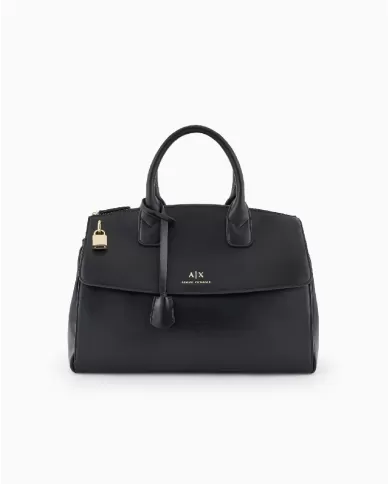 Armani Exchange Borsa a mano grande Nero