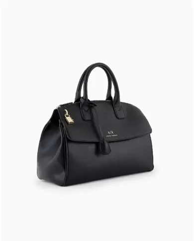 Armani Exchange Borsa a mano grande Nero