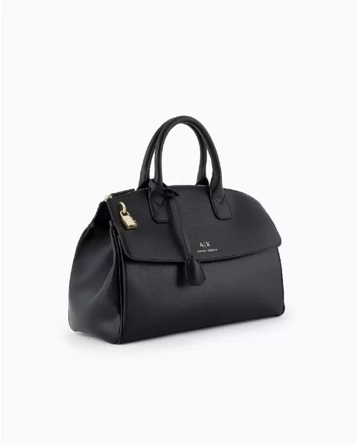 Armani Exchange Borsa a mano grande Nero