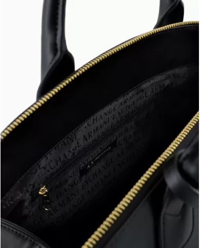 Armani Exchange Borsa a mano grande Nero