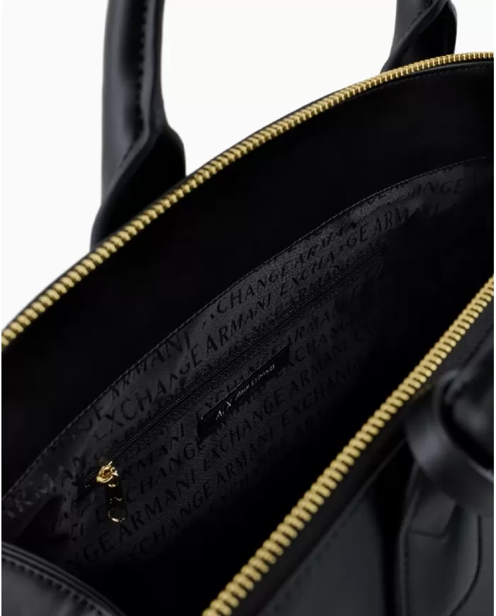 Armani Exchange Borsa a mano grande Nero
