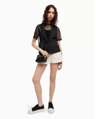 Armani Exchange Borsa beauty piccola Nero