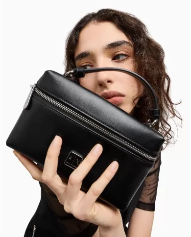 Armani Exchange Borsa beauty piccola Nero