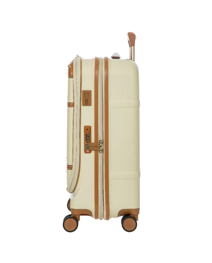 Bric's Trolley cabina porta pc Bellagio Panna/Cuoio