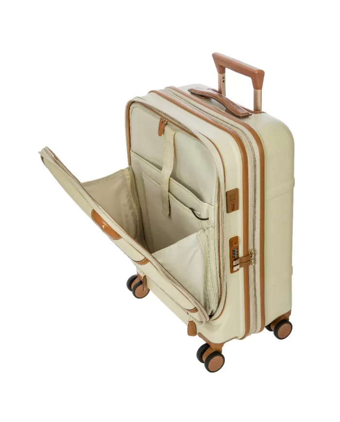Bric's Trolley cabina porta pc Bellagio Panna/Cuoio