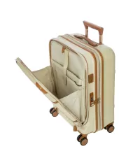 Bric's Trolley cabina porta pc Bellagio Panna/Cuoio
