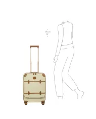 Bric's Trolley cabina porta pc Bellagio Panna/Cuoio