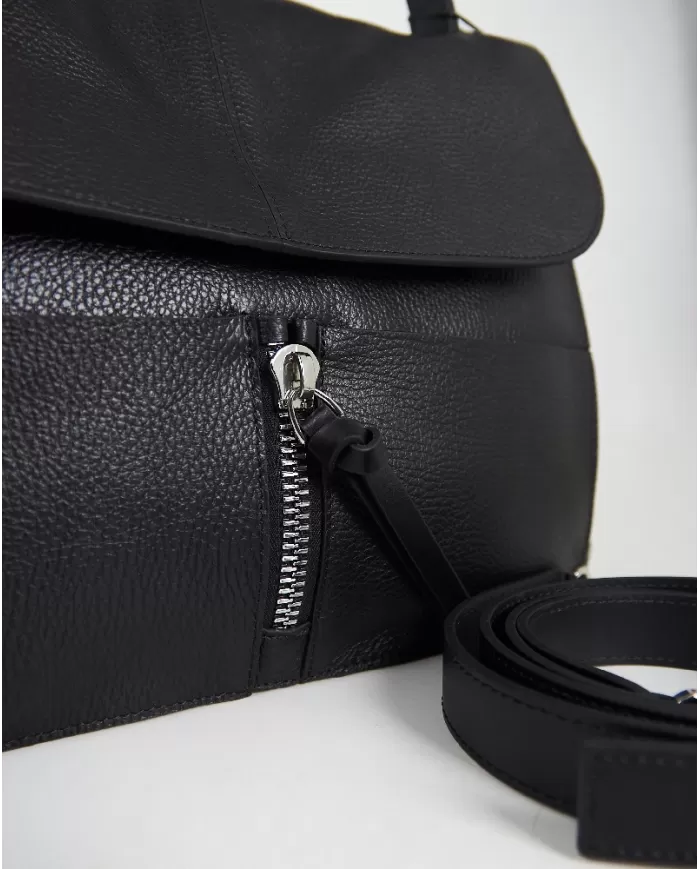 REBELLE Borsa a tracolla in pelle Carole Nero