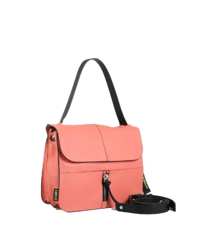 REBELLE Borsa a tracolla in pelle Carole Salmone